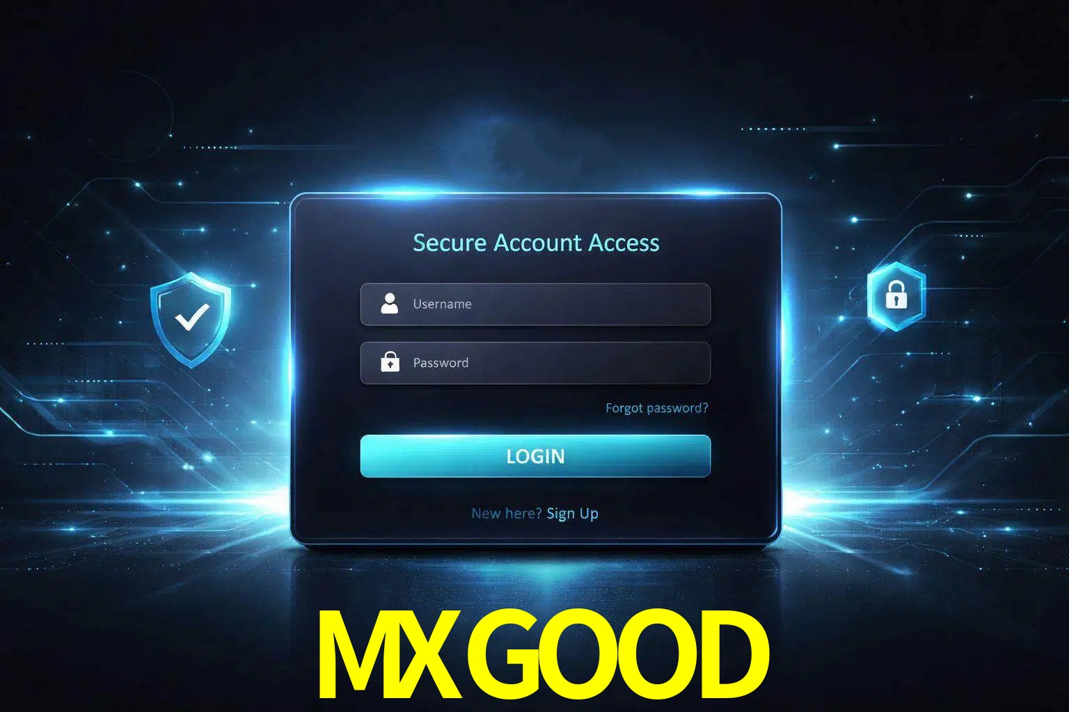 Pantalla de inicio de sesión de cuenta MXGOOD para usuarios en México