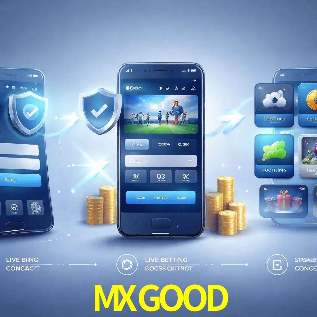 Pasos de acceso a la app MXGOOD en pantalla de teléfono móvil